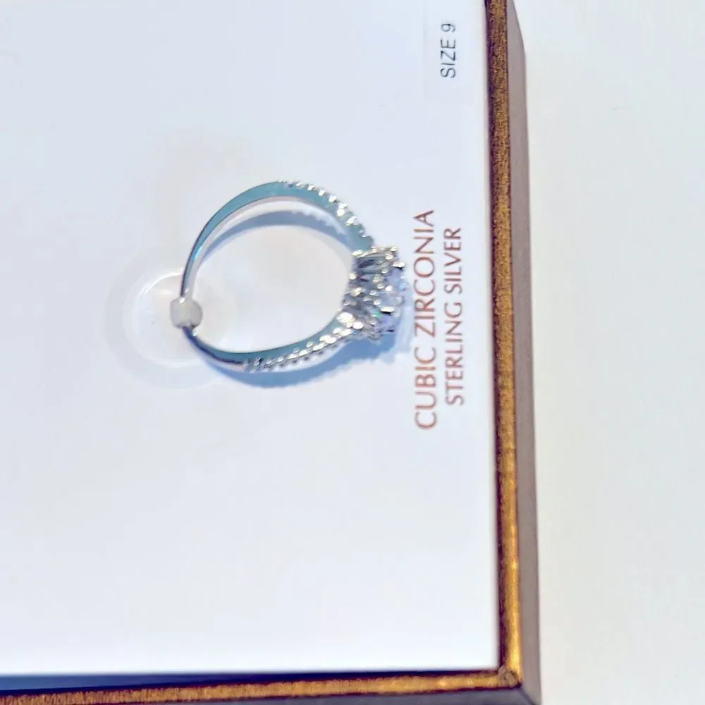 NWT Giani Bernini Sterling Silver Cubic Zirconia size 9